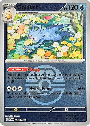 Image of Golduck (040/217) (Love Ball) [Mega Evolution: Ascended Heroes]