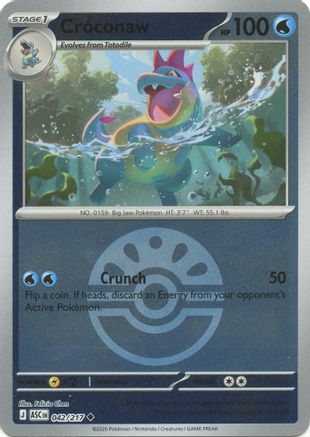 Image of Croconaw (042/217) (Friend Ball) [Mega Evolution: Ascended Heroes]