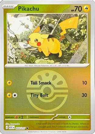 Image of Pikachu (055/217) (Friend Ball) [Mega Evolution: Ascended Heroes]