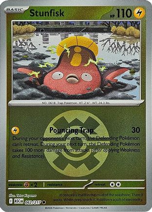 Image of Stunfisk (062/217) (Quick Ball) [Mega Evolution: Ascended Heroes]