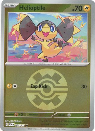 Image of Helioptile (063/217) (Quick Ball) [Mega Evolution: Ascended Heroes]