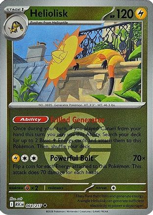 Image of Heliolisk (064/217) (Quick Ball) [Mega Evolution: Ascended Heroes]