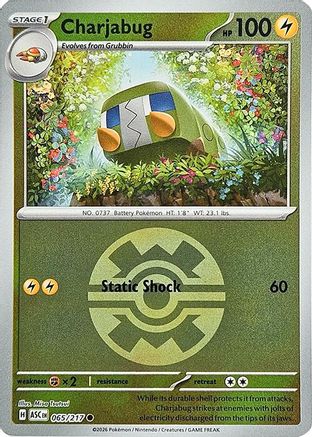Image of Charjabug (065/217) (Quick Ball) [Mega Evolution: Ascended Heroes]