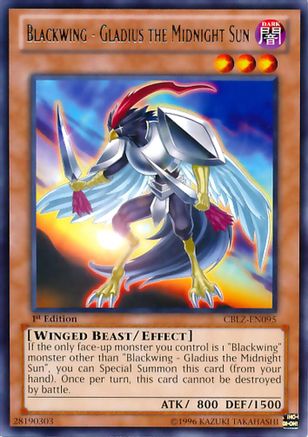 Image of Blackwing - Gladius the Midnight Sun [CBLZ-EN095] Rare