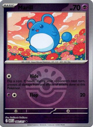 Image of Marill (083/217) (Friend Ball) [Mega Evolution: Ascended Heroes]