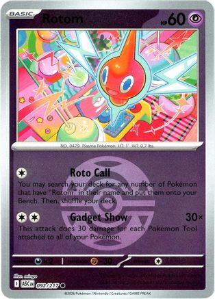 Image of Rotom (092/217) (Dusk Ball) [Mega Evolution: Ascended Heroes]
