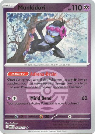 Image of Munkidori (099/217) (Dusk Ball) [Mega Evolution: Ascended Heroes]