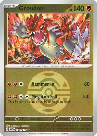 Image of Groudon (108/217) (Dusk Ball) [Mega Evolution: Ascended Heroes]