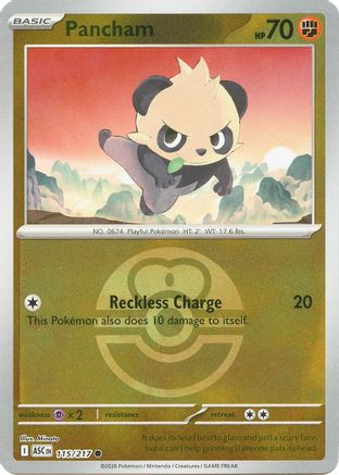 Image of Pancham (115/217) (Love Ball) [Mega Evolution: Ascended Heroes]