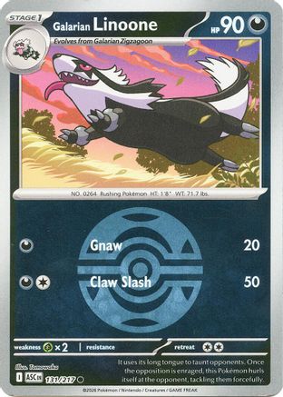 Image of Galarian Linoone (131/217) (Dusk Ball) [Mega Evolution: Ascended Heroes]