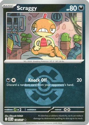 Image of Scraggy (134/217) (Quick Ball) [Mega Evolution: Ascended Heroes]