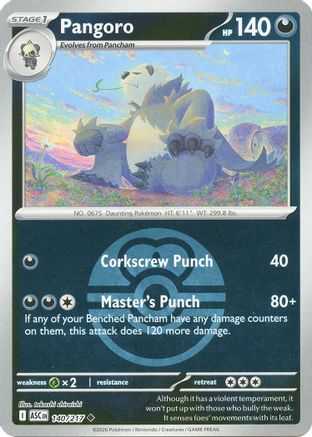 Image of Pangoro (140/217) (Love Ball) [Mega Evolution: Ascended Heroes]