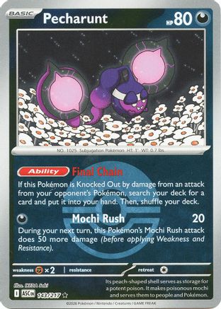 Image of Pecharunt (143/217) (Poke Ball) [Mega Evolution: Ascended Heroes]