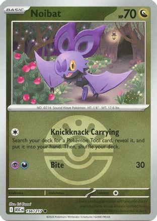 Image of Noibat (156/217) (Friend Ball) [Mega Evolution: Ascended Heroes]