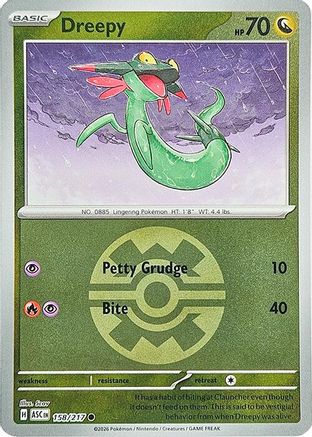 Image of Dreepy (158/217) (Quick Ball) [Mega Evolution: Ascended Heroes]