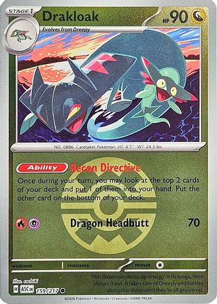 Image of Drakloak (159/217) (Quick Ball) [Mega Evolution: Ascended Heroes]