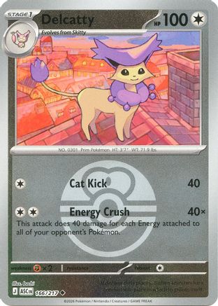 Image of Delcatty (166/217) (Love Ball) [Mega Evolution: Ascended Heroes]