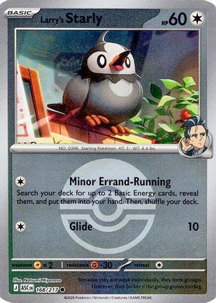 Image of Larry's Starly (168/217) (Poke Ball) [Mega Evolution: Ascended Heroes]