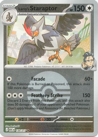 Image of Larry's Staraptor (170/217) (Poke Ball) [Mega Evolution: Ascended Heroes]