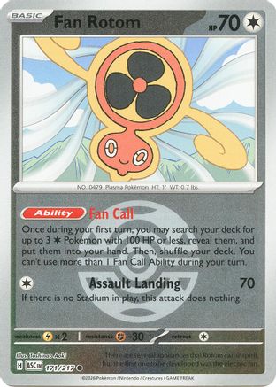 Image of Fan Rotom (171/217) (Dusk Ball) [Mega Evolution: Ascended Heroes]