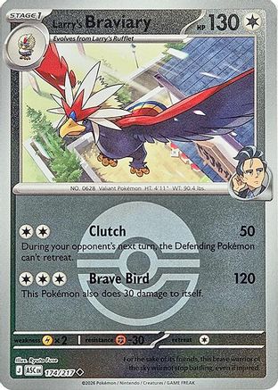 Image of Larry's Braviary (174/217) (Poke Ball) [Mega Evolution: Ascended Heroes]