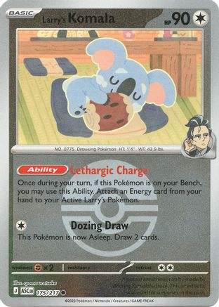 Image of Larry's Komala (175/217) (Poke Ball) [Mega Evolution: Ascended Heroes]