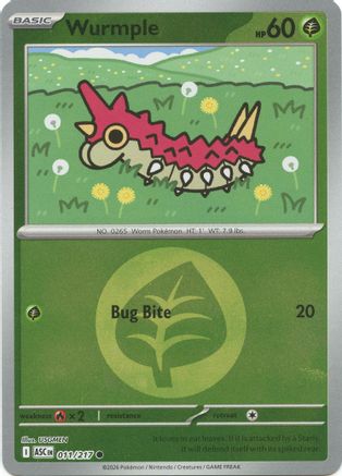 Image of Wurmple (011/217) (Energy Symbol Pattern) [Mega Evolution: Ascended Heroes]