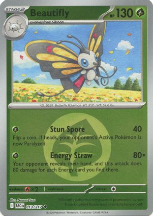 Image of Beautifly (013/217) (Energy Symbol Pattern) [Mega Evolution: Ascended Heroes]