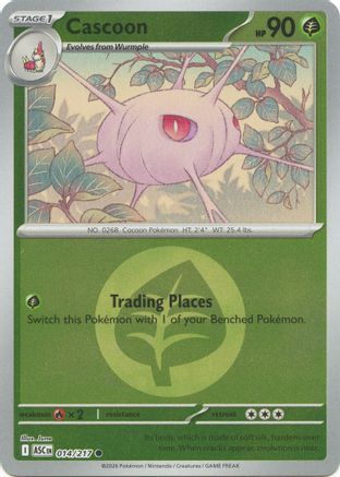 Image of Cascoon (014/217) (Energy Symbol Pattern) [Mega Evolution: Ascended Heroes]