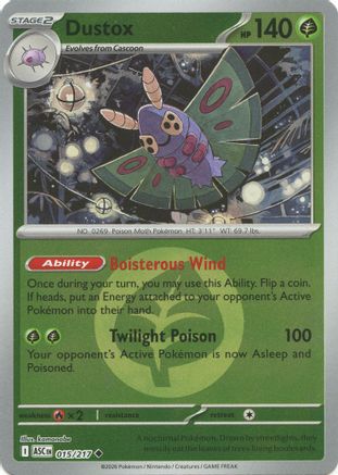 Image of Dustox (015/217) (Energy Symbol Pattern) [Mega Evolution: Ascended Heroes]