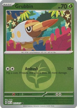 Image of Grubbin (017/217) (Energy Symbol Pattern) [Mega Evolution: Ascended Heroes]
