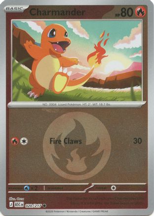 Image of Charmander (020/217) (Energy Symbol Pattern) [Mega Evolution: Ascended Heroes]