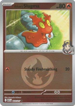 Image of Ethan's Slugma (023/217) (Energy Symbol Pattern) [Mega Evolution: Ascended Heroes]