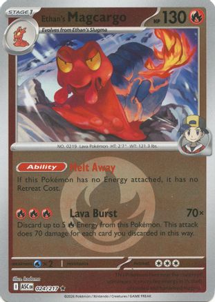 Image of Ethan's Magcargo (024/217) (Energy Symbol Pattern) [Mega Evolution: Ascended Heroes]