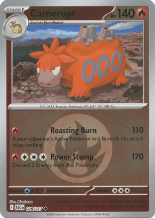 Image of Camerupt (028/217) (Energy Symbol Pattern) [Mega Evolution: Ascended Heroes]