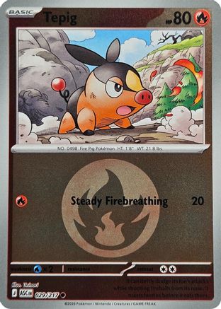 Image of Tepig (029/217) (Energy Symbol Pattern) [Mega Evolution: Ascended Heroes]
