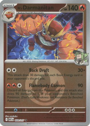 Image of N's Darmanitan (033/217) (Energy Symbol Pattern) [Mega Evolution: Ascended Heroes]