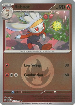 Image of Raboot (037/217) (Energy Symbol Pattern) [Mega Evolution: Ascended Heroes]