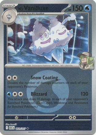 Image of N's Vanilluxe (051/217) (Energy Symbol Pattern) [Mega Evolution: Ascended Heroes]