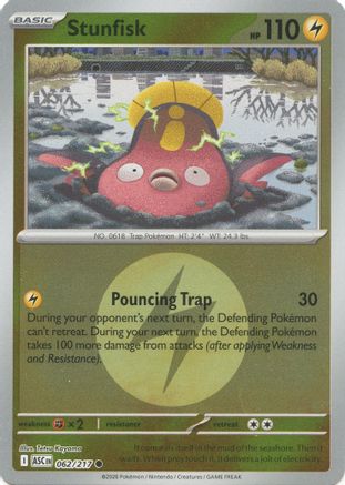 Image of Stunfisk (062/217) (Energy Symbol Pattern) [Mega Evolution: Ascended Heroes]