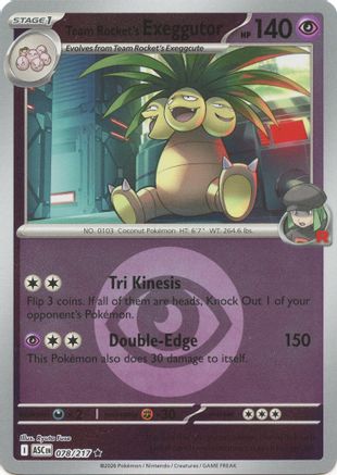 Image of Team Rocket's exeggutor (078/217) (Energy Symbol Pattern) [Mega Evolution: Ascended Heroes]