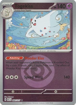 Image of Togekiss (082/217) (Energy Symbol Pattern) [Mega Evolution: Ascended Heroes]