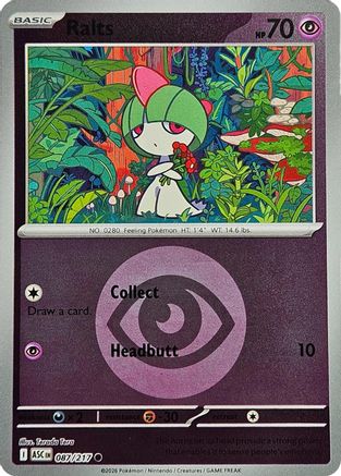 Image of Ralts (087/217) (Energy Symbol Pattern) [Mega Evolution: Ascended Heroes]