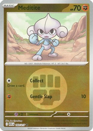 Image of Meditite (103/217) (Energy Symbol Pattern) [Mega Evolution: Ascended Heroes]