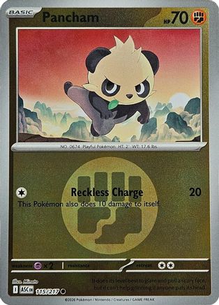 Image of Pancham (115/217) (Energy Symbol Pattern) [Mega Evolution: Ascended Heroes]