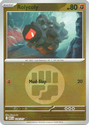 Image of Rolycoly (118/217) (Energy Symbol Pattern) [Mega Evolution: Ascended Heroes]