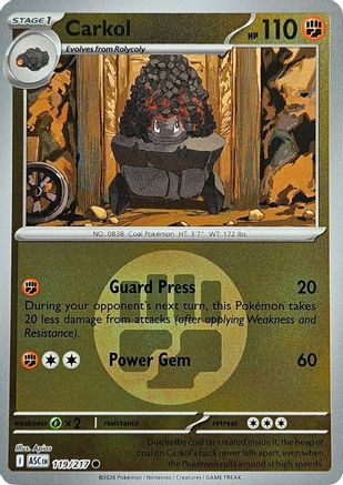 Image of Carkol (119/217) (Energy Symbol Pattern) [Mega Evolution: Ascended Heroes]