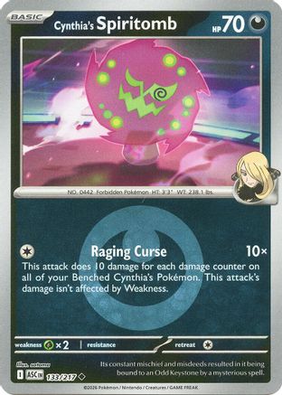 Image of Cynthia's Spiritomb (133/217) (Energy Symbol Pattern) [Mega Evolution: Ascended Heroes]