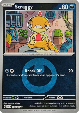 Image of Scraggy (134/217) (Energy Symbol Pattern) [Mega Evolution: Ascended Heroes]