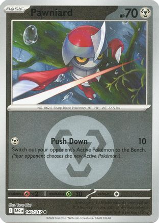 Image of Pawniard (146/217) (Energy Symbol Pattern) [Mega Evolution: Ascended Heroes]